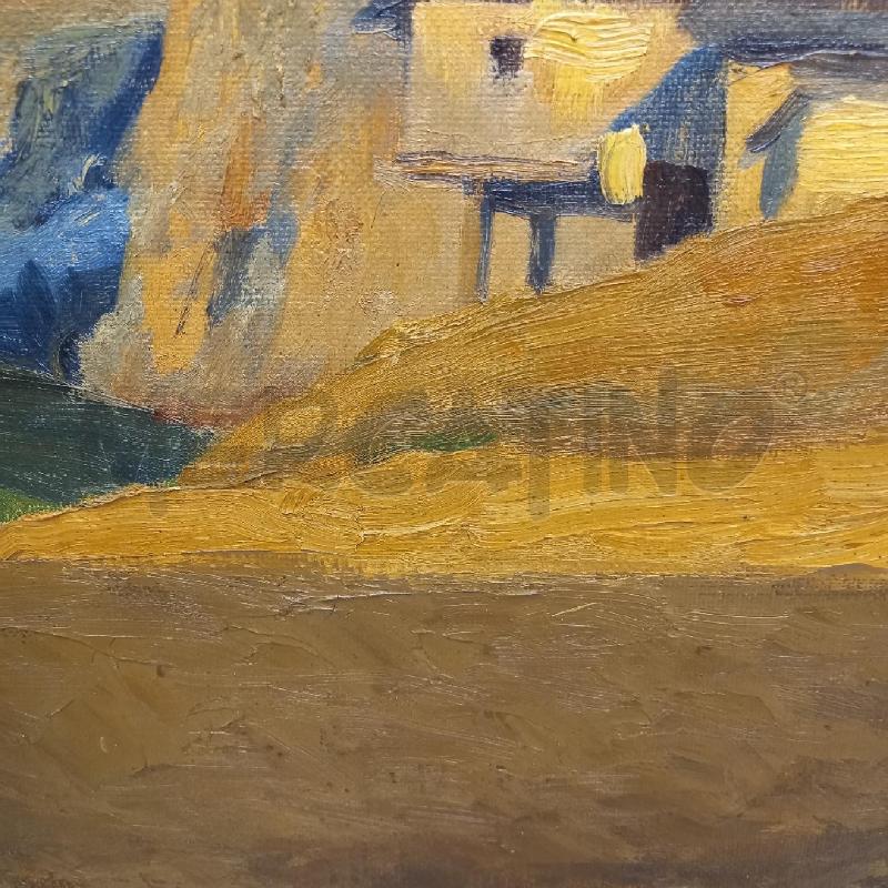 QUADRO PAESAGGIO OLIO EMIL LINDELFELD  | Mercatino dell'Usato Sandigliano 3