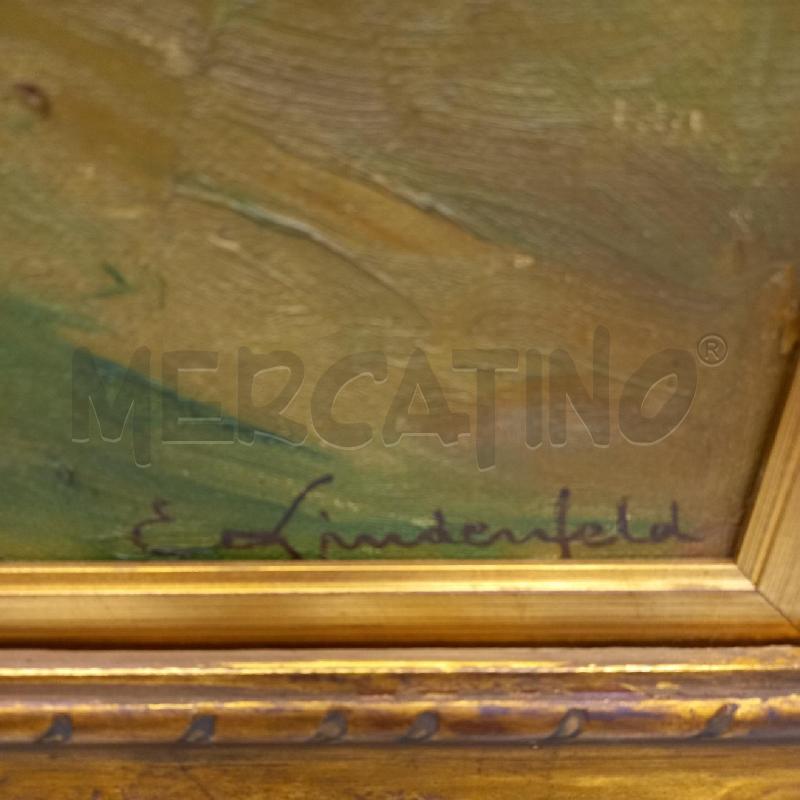 QUADRO PAESAGGIO OLIO EMIL LINDELFELD  | Mercatino dell'Usato Sandigliano 4