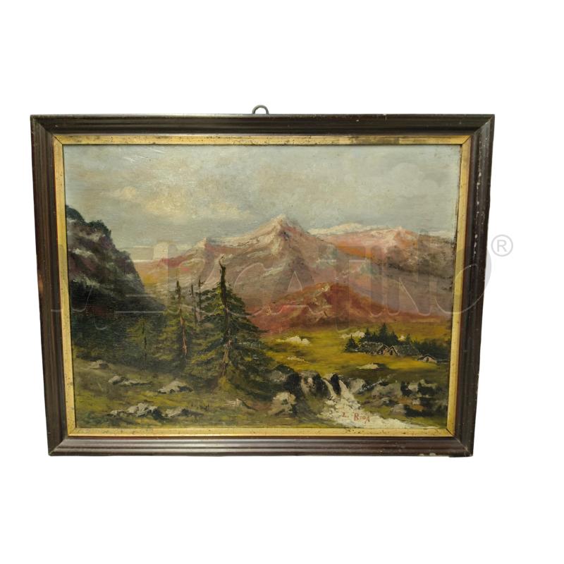 QUADRO PAESAGGIO OLIO LEONARDO RODA | Mercatino dell'Usato Sandigliano 1
