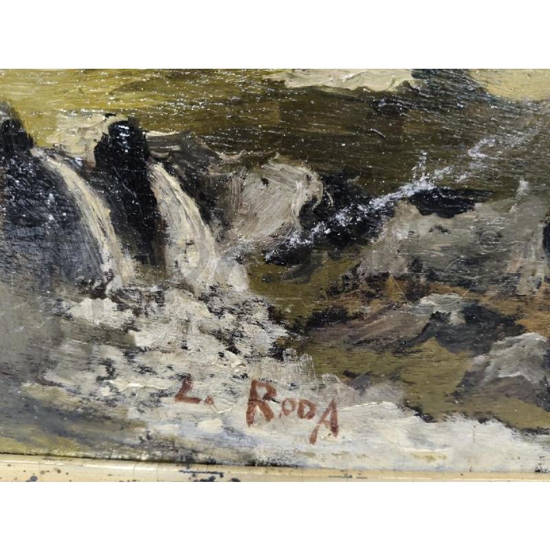 QUADRO PAESAGGIO OLIO LEONARDO RODA | Mercatino dell'Usato Sandigliano 3