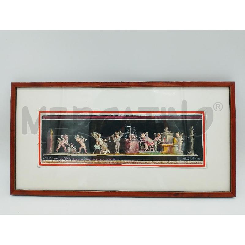 QUADRO POMPEI GIANNI GALLO ACQUERELLO | Mercatino dell'Usato Sandigliano 1