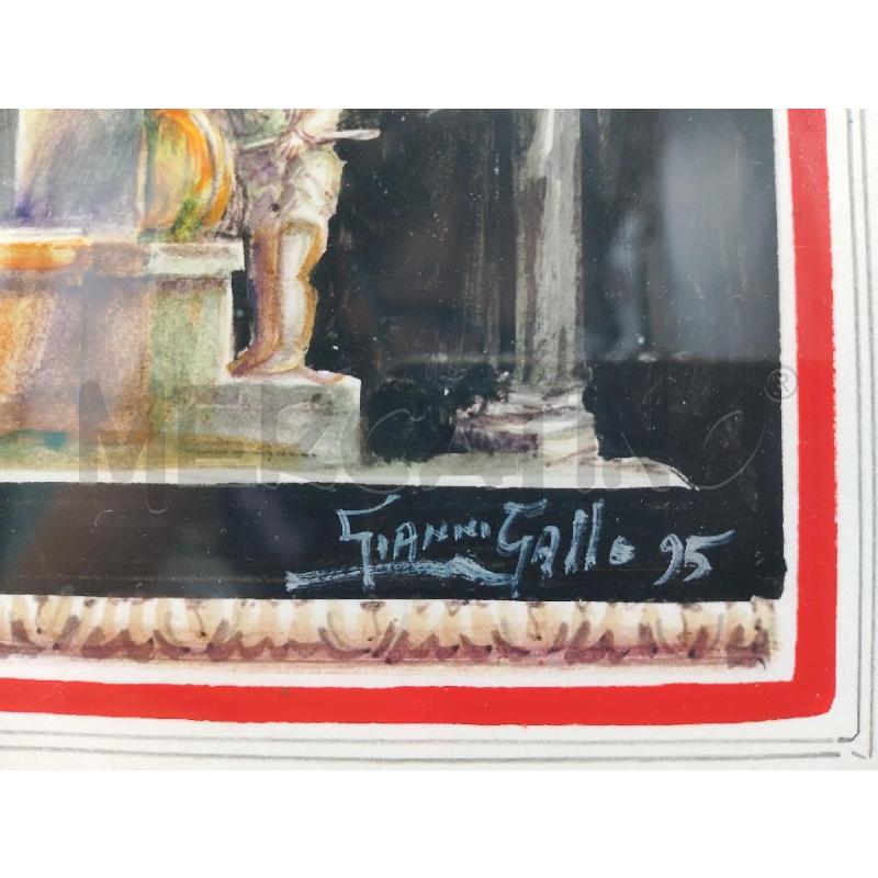 QUADRO POMPEI GIANNI GALLO ACQUERELLO | Mercatino dell'Usato Sandigliano 3