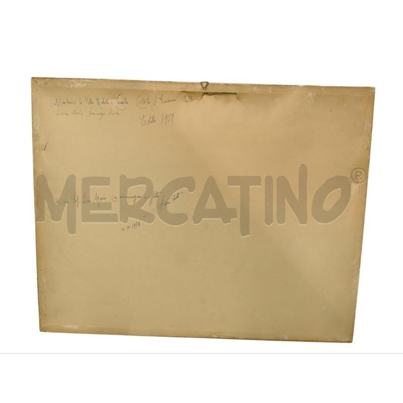 QUADRO PRALUNGO OLIO CARTA FIRMATO | Mercatino dell'Usato Sandigliano 2