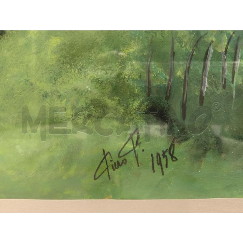 QUADRO PRALUNGO OLIO CARTA FIRMATO | Mercatino dell'Usato Sandigliano 3