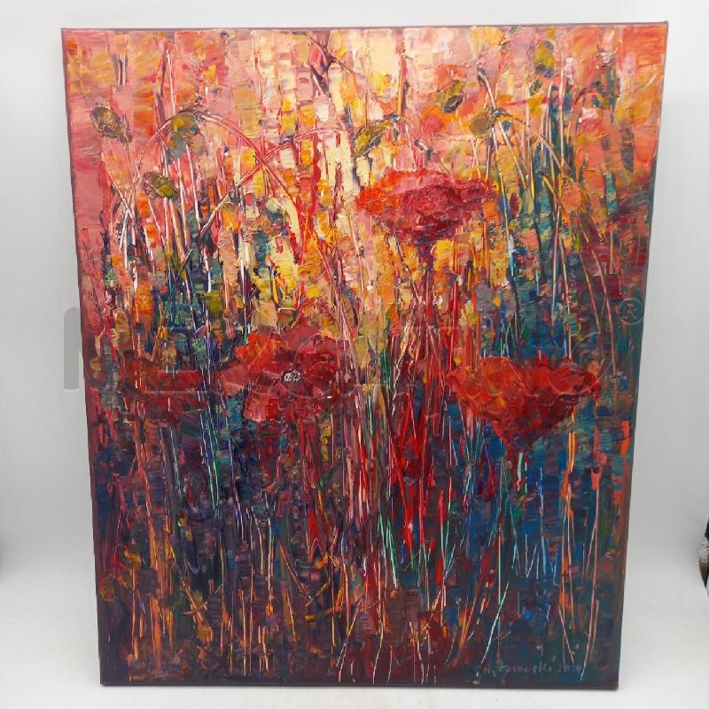QUADRO PRATO ASTRATTO OLIO KRZYSZTOF LOZOWSKI | Mercatino dell'Usato Sandigliano 1