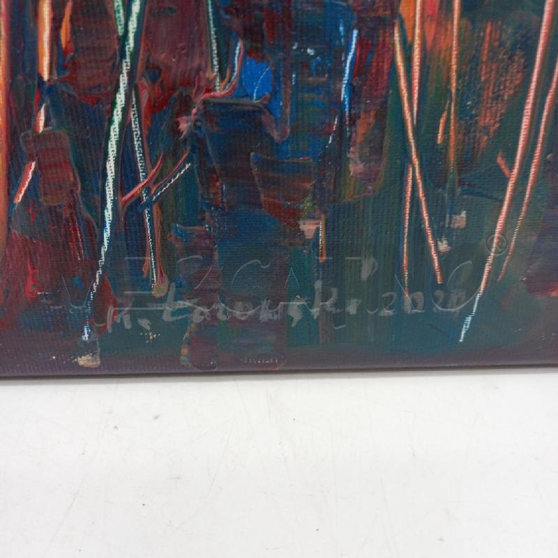 QUADRO PRATO ASTRATTO OLIO KRZYSZTOF LOZOWSKI | Mercatino dell'Usato Sandigliano 3