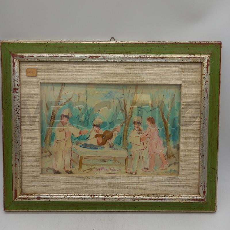 QUADRO PULCINELLA OLIO WALTER PIACESI | Mercatino dell'Usato Sandigliano 1