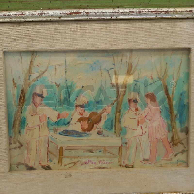 QUADRO PULCINELLA OLIO WALTER PIACESI | Mercatino dell'Usato Sandigliano 2