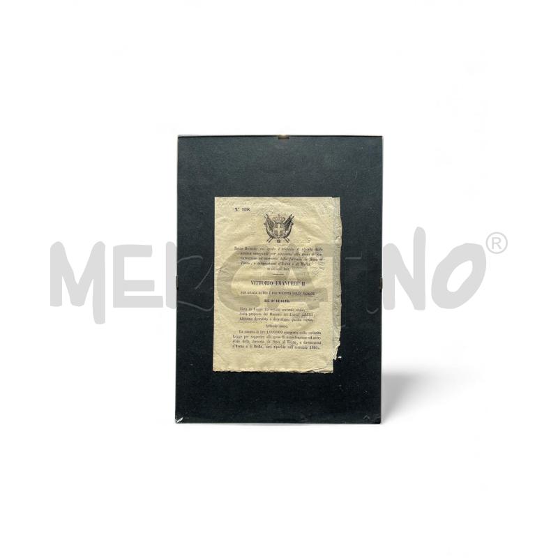 QUADRO REGIO DECRETO 1863 BIELLA I ATTO DECRETO FERROVIA | Mercatino dell'Usato Sandigliano 1