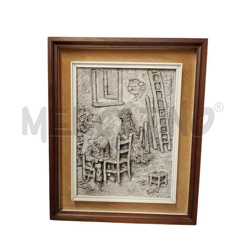 QUADRO RILIEVO SCENA RURALE | Mercatino dell'Usato Sandigliano 1