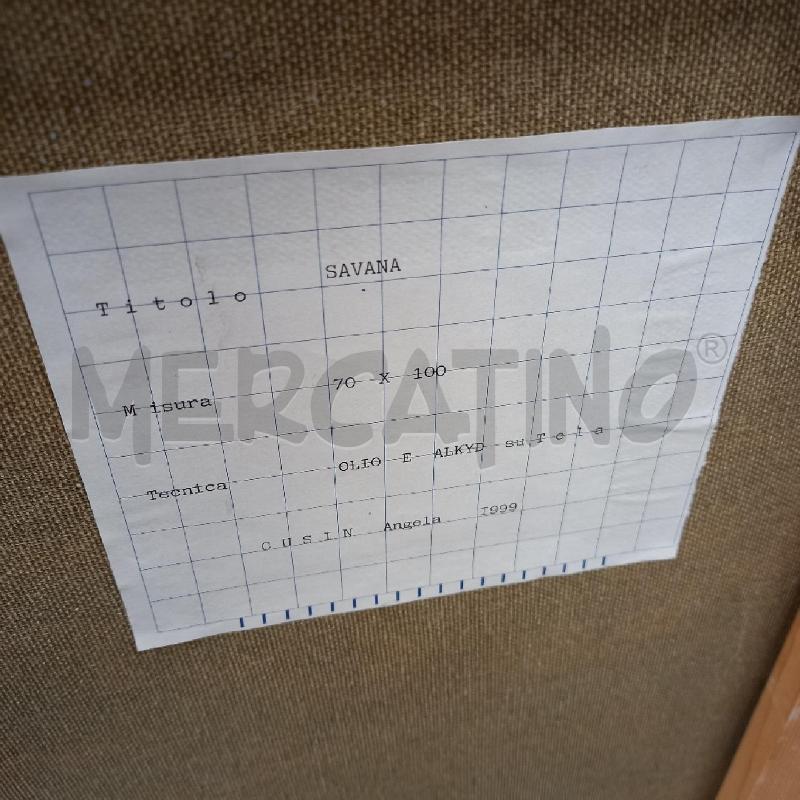 QUADRO SAVANA OLIO ANGELA CUSIN | Mercatino dell'Usato Sandigliano 5