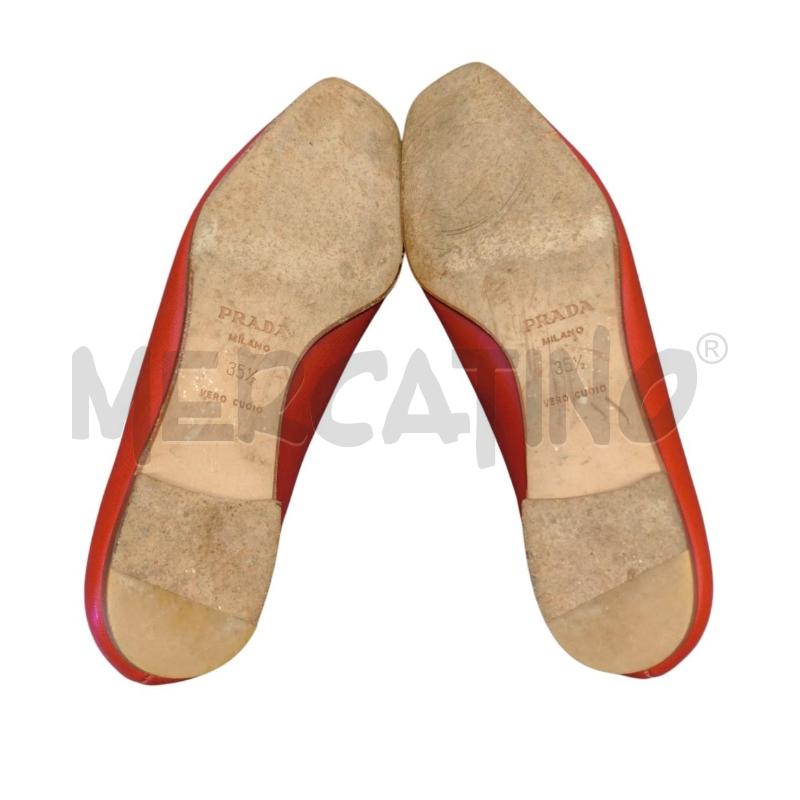 SCARPE D.35/36 PRADA ROSSA FIBBIETTA DAV | Mercatino dell'Usato Sandigliano 4