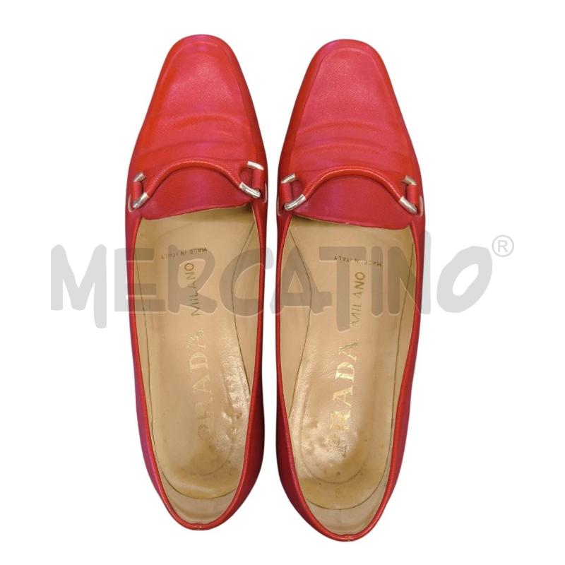 SCARPE D.35/36 PRADA ROSSA FIBBIETTA DAV | Mercatino dell'Usato Sandigliano 5