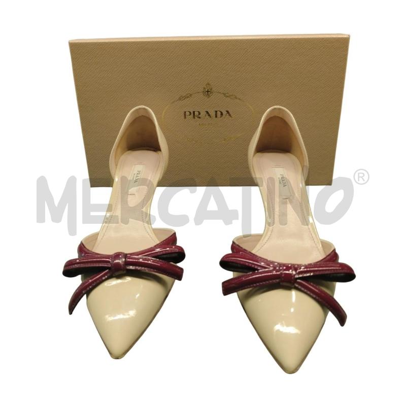 SCARPE D.36/37 PRADA BEIGE PUNTA FIOCCO  | Mercatino dell'Usato Sandigliano 1