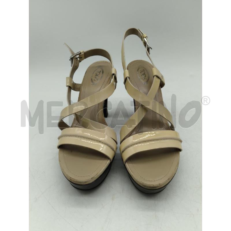 SCARPE D.38 TOD'S BEIGE NERO TACCO | Mercatino dell'Usato Sandigliano 1