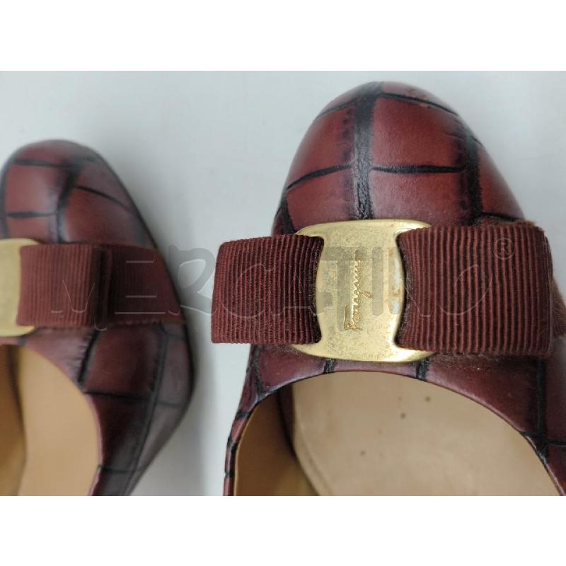 SCARPE D.FERRAGAMO 39/40 BORDEAUX | Mercatino dell'Usato Sandigliano 4
