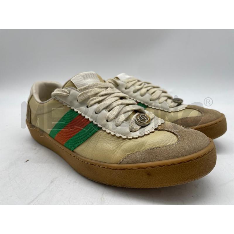 SCARPE D.GUCCI 39 G74 PELLE BEIGE VERDI ROSSE | Mercatino dell'Usato Sandigliano 2