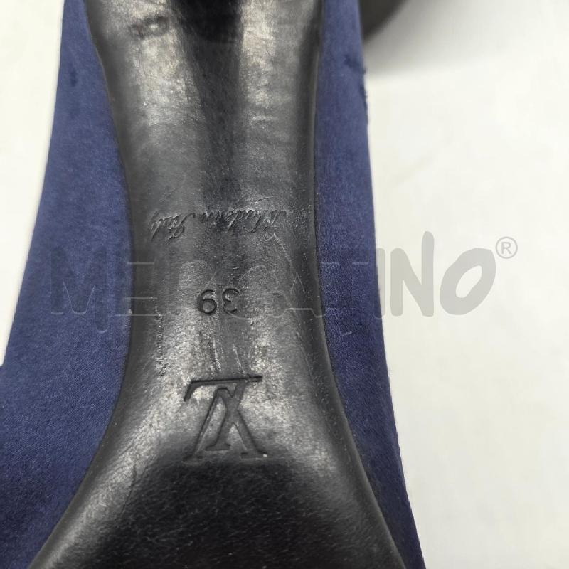 SCARPE D.LOUIS VITTON 39 BLU SATIN FIOCCO  | Mercatino dell'Usato Sandigliano 5