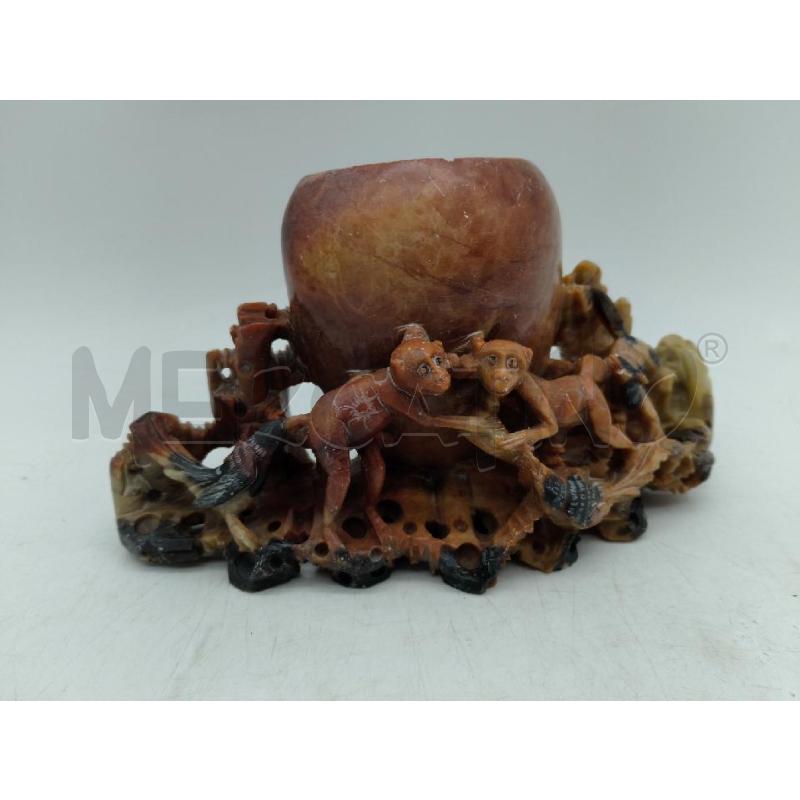 SCULTURA CINESE PIETRA SAPONARIA SCIMMIE | Mercatino dell'Usato Sandigliano 1