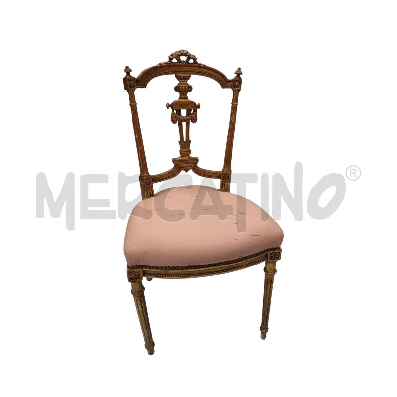 SEDIE PZ. 4 STILE IMPERO SEDUTA ROSA | Mercatino dell'Usato Sandigliano 1