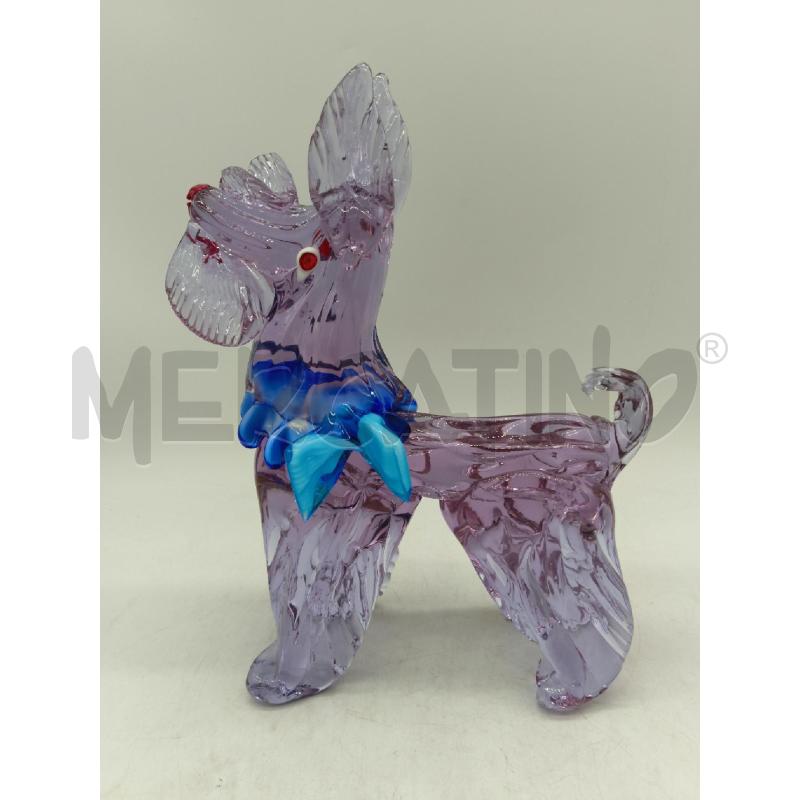 STATUA CANE VETRO VIOLETTO MURANO  | Mercatino dell'Usato Sandigliano 1