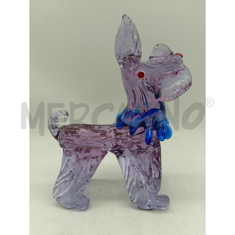STATUA CANE VETRO VIOLETTO MURANO  | Mercatino dell'Usato Sandigliano 3