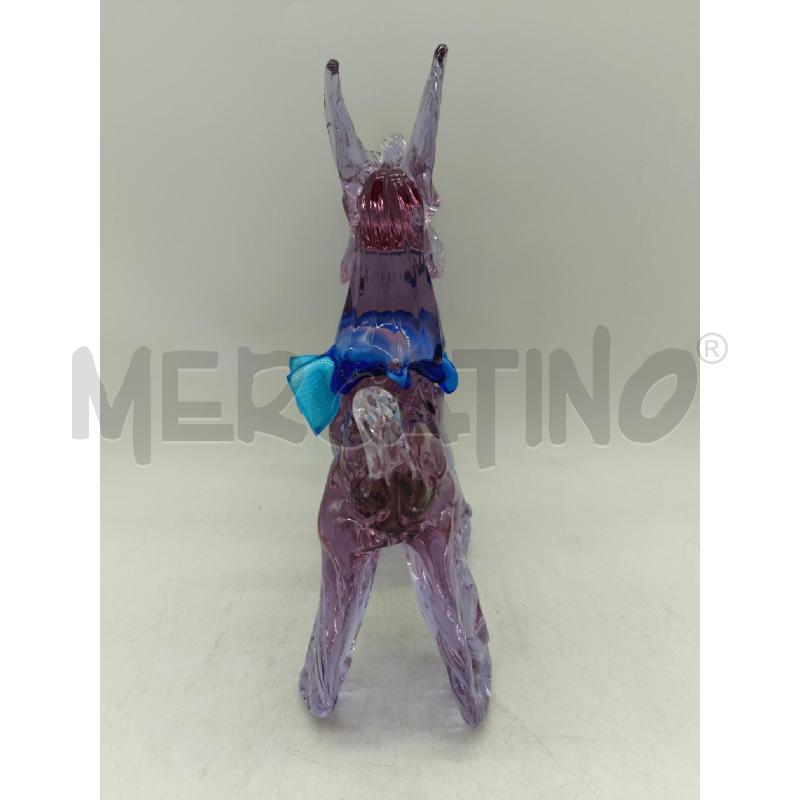 STATUA CANE VETRO VIOLETTO MURANO  | Mercatino dell'Usato Sandigliano 4