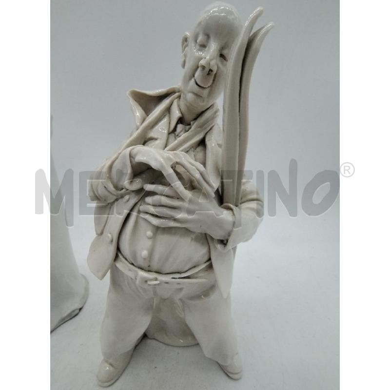 STATUA MARIANO PIERONI COPPIA ( SCIATORE SENZA DITO) | Mercatino dell'Usato Sandigliano 2