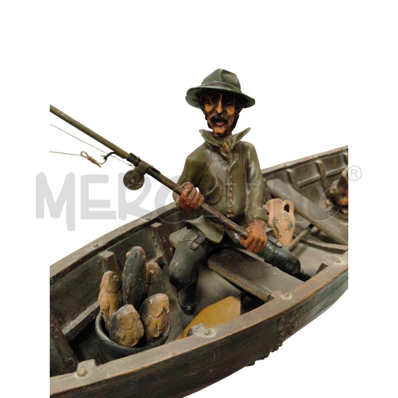 STATUA PESCATORE IN BARCA RESINA  | Mercatino dell'Usato Sandigliano 3