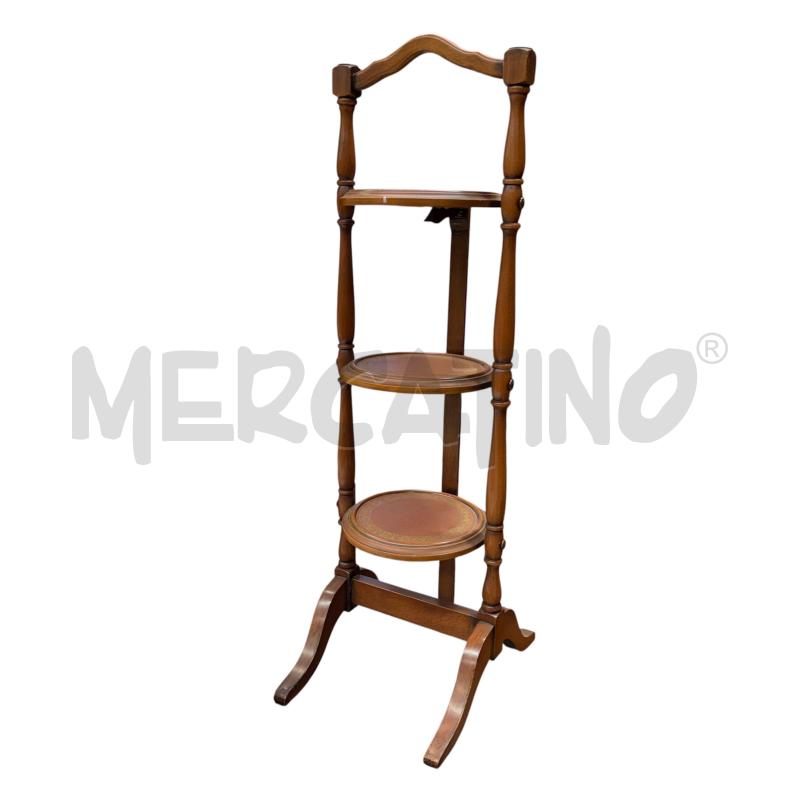 TAVOLINETTO PIEGHEVOLE LEGNO 3 RIPIANI | Mercatino dell'Usato Sandigliano 1
