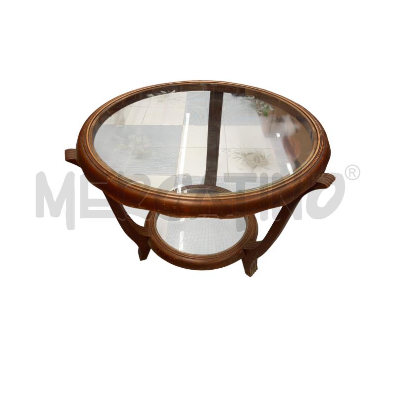 TAVOLINO DA FUMO ART DECO LEGNO VETRO FIORI | Mercatino dell'Usato Sandigliano 1