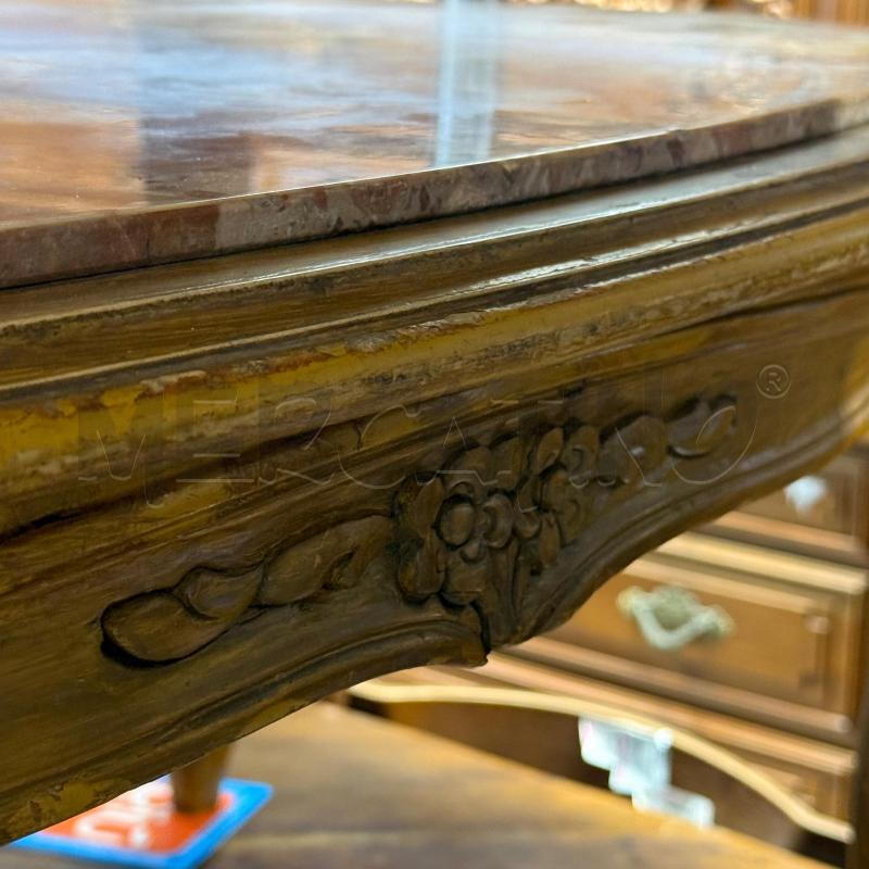 TAVOLINO LEGNO PIANALE MARMO  | Mercatino dell'Usato Sandigliano 4