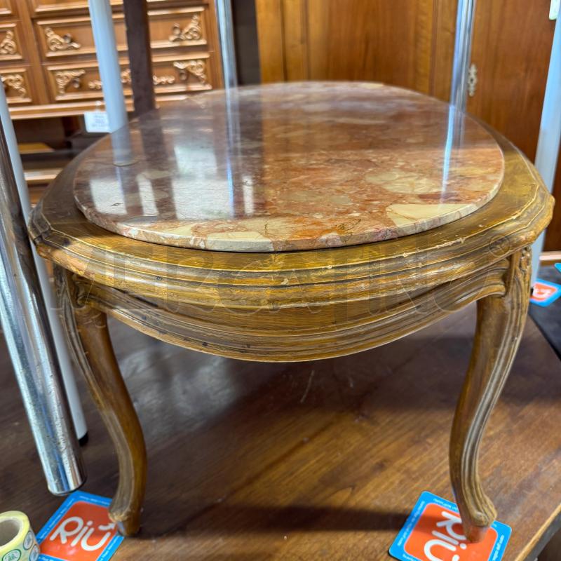 TAVOLINO LEGNO PIANALE MARMO  | Mercatino dell'Usato Sandigliano 5