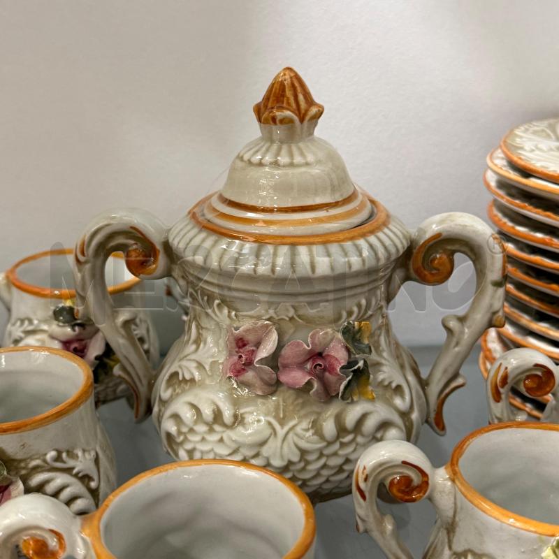 TAZZINE PZ.12+12+1 CAPODIMONTE ROSE RILIEVO | Mercatino dell'Usato Sandigliano 3