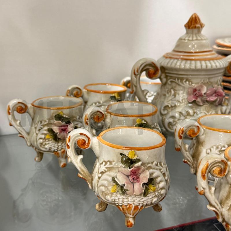 TAZZINE PZ.12+12+1 CAPODIMONTE ROSE RILIEVO | Mercatino dell'Usato Sandigliano 4