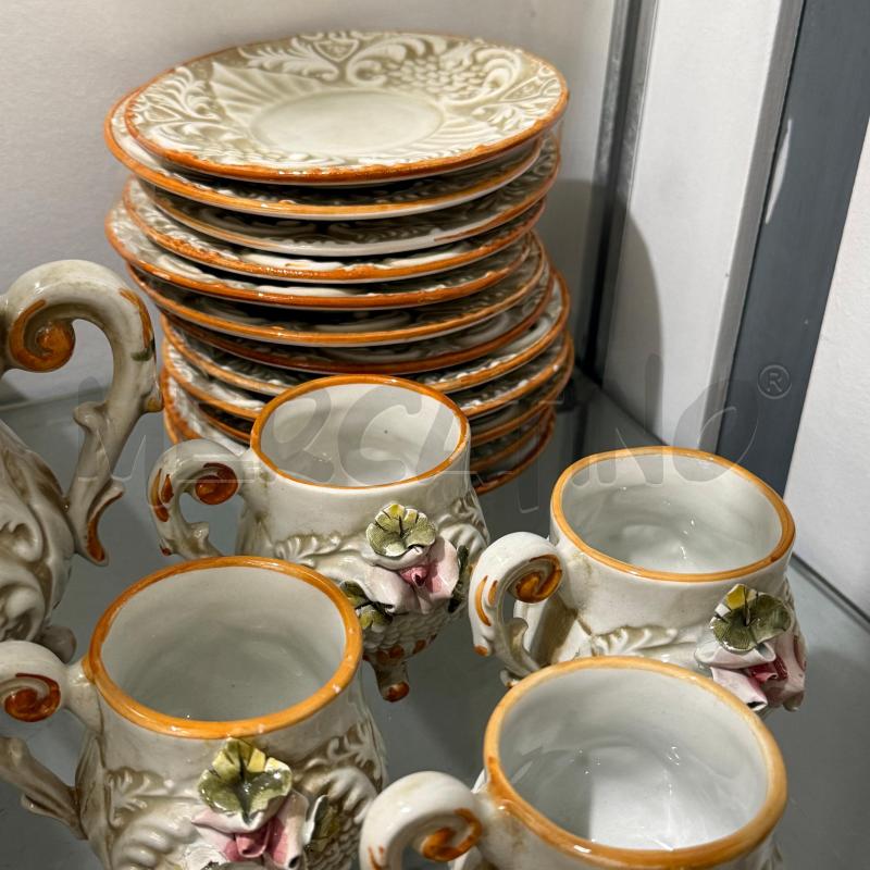 TAZZINE PZ.12+12+1 CAPODIMONTE ROSE RILIEVO | Mercatino dell'Usato Sandigliano 5
