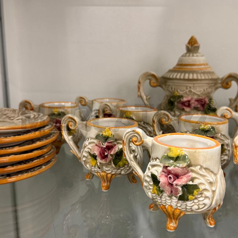TAZZINE PZ.12+12+1 CAPODIMONTE ROSE RILIEVO | Mercatino dell'Usato Sandigliano 2