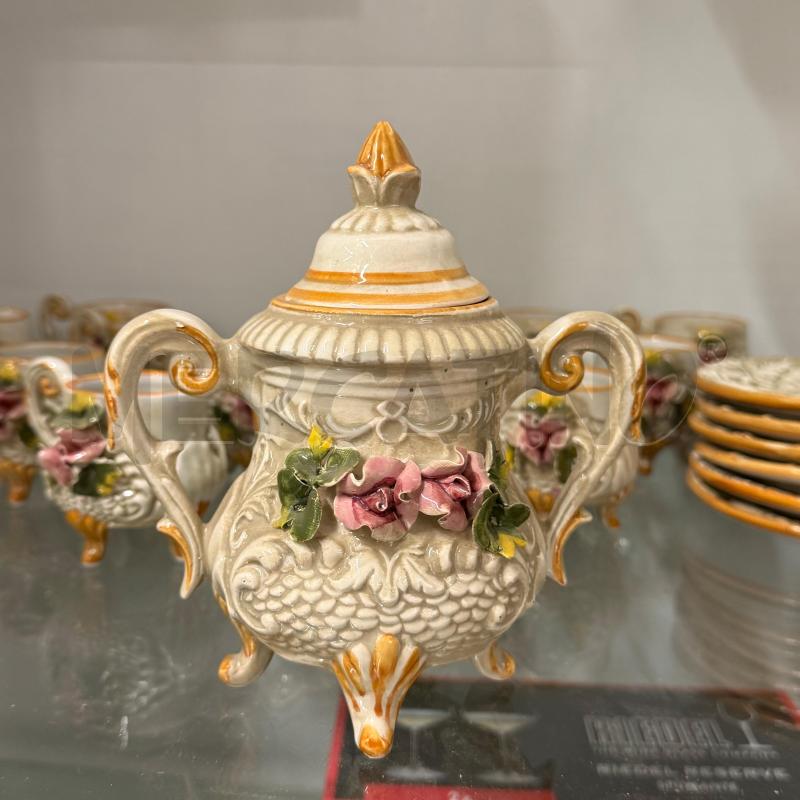 TAZZINE PZ.12+12+1 CAPODIMONTE ROSE RILIEVO | Mercatino dell'Usato Sandigliano 4