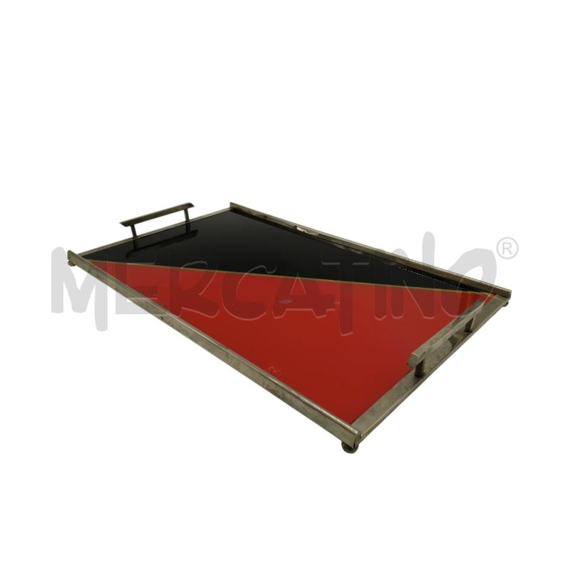 VASSOIO ANNI 70 MET ROSSO NERO | Mercatino dell'Usato Sandigliano 1