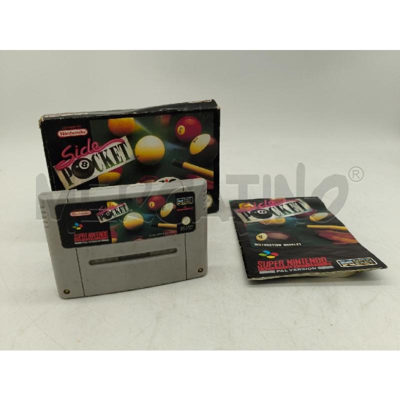 VIDEO GIOCO NINTENDO SNES SIDE POCKET | Mercatino dell'Usato Sandigliano 1