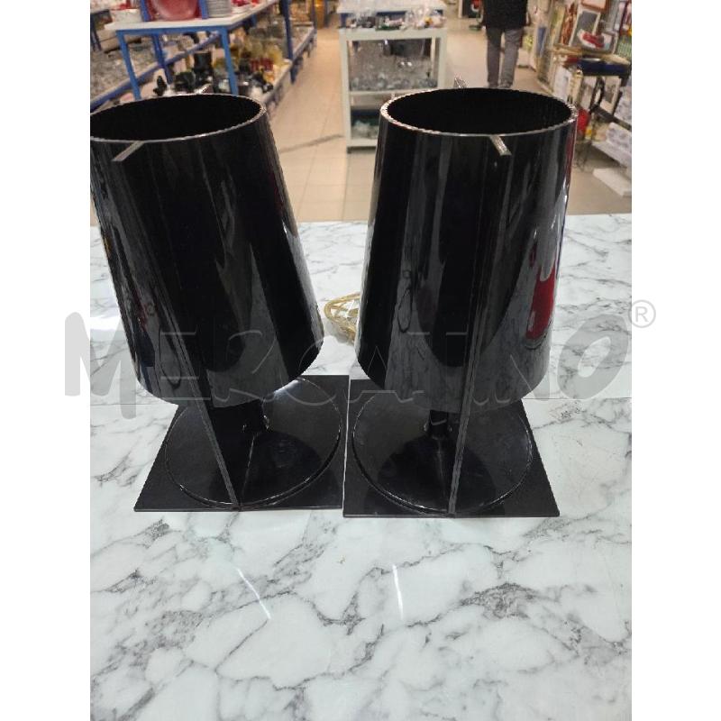 ABAT JOUR COPPIA PLASTICA NERA BASE QUADRATA | Mercatino dell'Usato Benevento 5