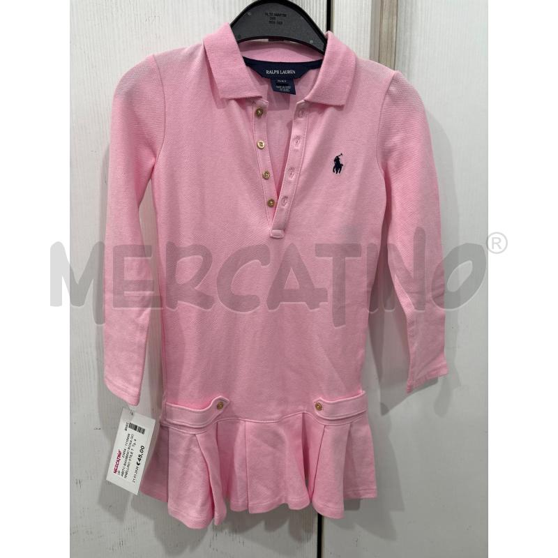 ABITO BAMBINO ROSA GONNELLINO STILE TENNIS POLO RALPH LAUREN  | Mercatino dell'Usato Benevento 1