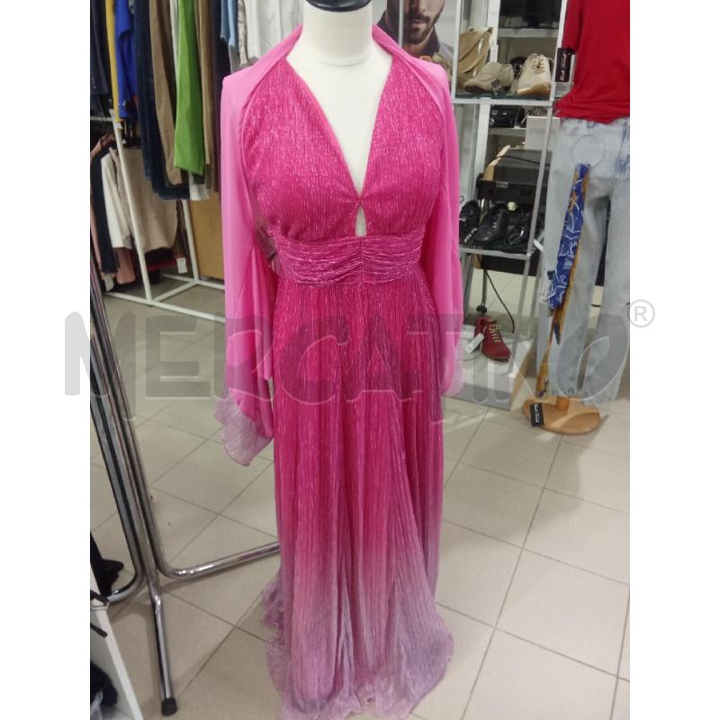 ABITO DONNA FUCSIA SFUMATO CON STOLA PLISSETTATO SILENCE | Mercatino dell'Usato Benevento 1