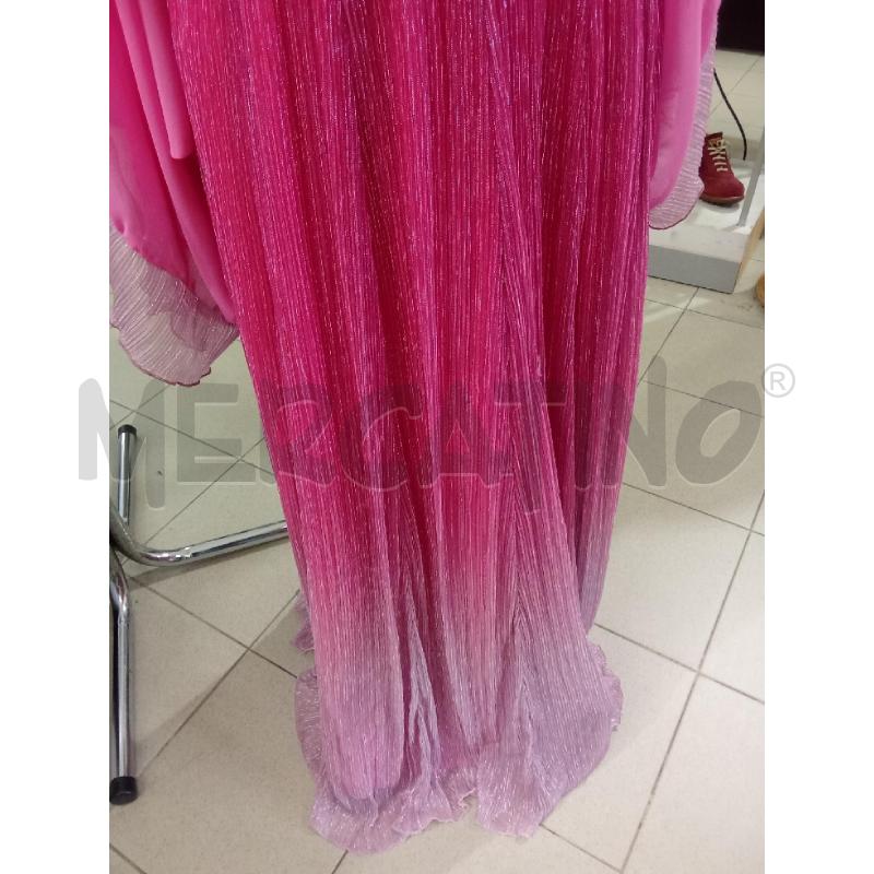 ABITO DONNA FUCSIA SFUMATO CON STOLA PLISSETTATO SILENCE | Mercatino dell'Usato Benevento 3