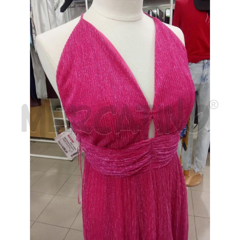 ABITO DONNA FUCSIA SFUMATO CON STOLA PLISSETTATO SILENCE | Mercatino dell'Usato Benevento 5