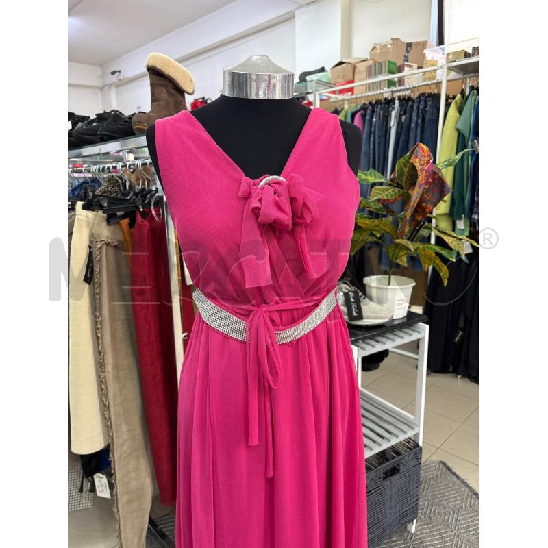 ABITO DONNA LUNGOI FUCSIA TULLE CON COPRISPALLA CINTURA STRASS | Mercatino dell'Usato Benevento 3