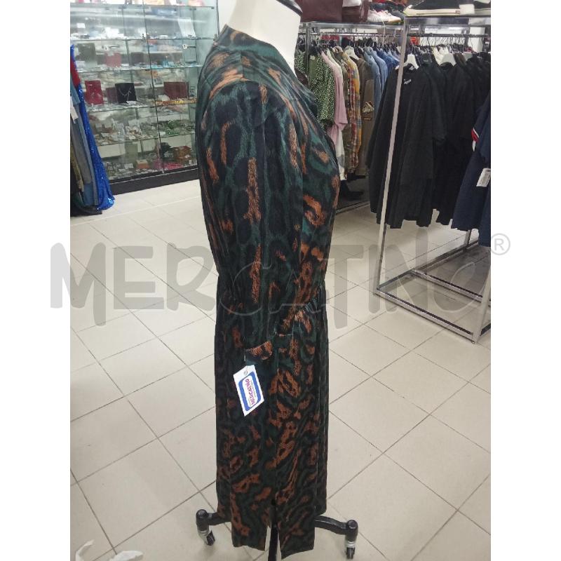 ABITO DONNA LUNGO MANICA 3/4 FANTASIA VERDE MACULATO MARRONE SOHO DE LUXE | Mercatino dell'Usato Benevento 3