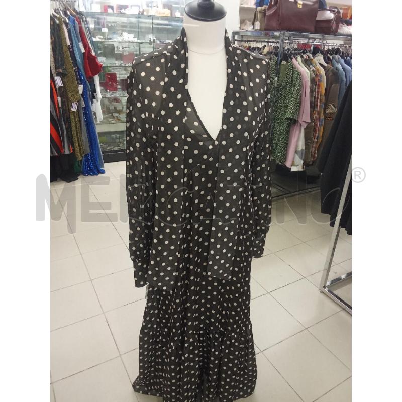 ABITO DONNA LUNGO MARELLA MARRONE POIS BIANCHI  | Mercatino dell'Usato Benevento 1