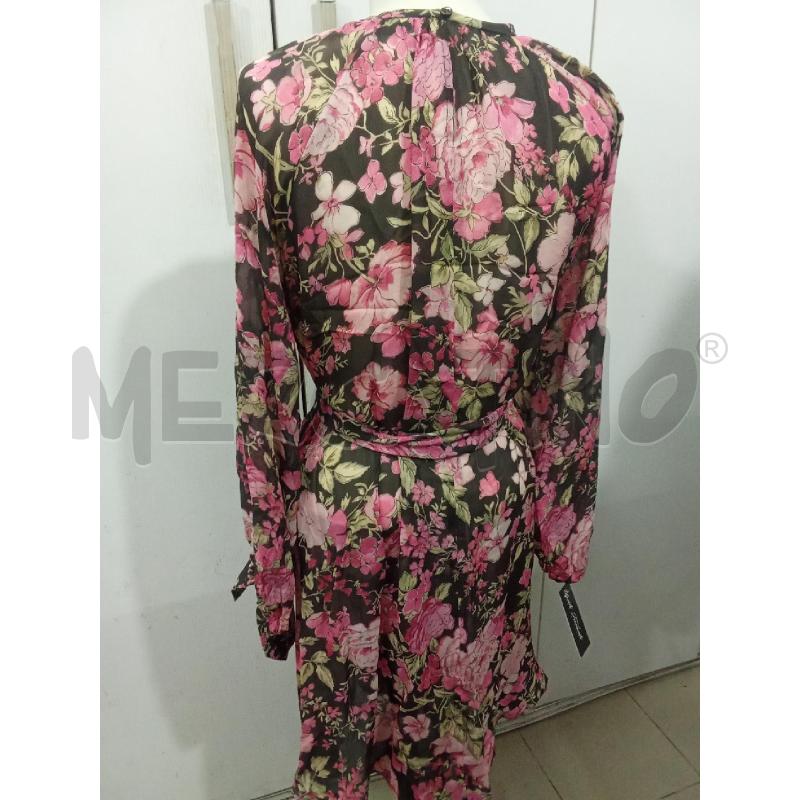 ABITO DONNA MARELLA FIORI ROSA MARRONCINO CON CINTURINA | Mercatino dell'Usato Benevento 3
