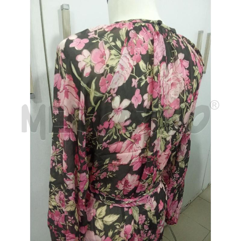 ABITO DONNA MARELLA FIORI ROSA MARRONCINO CON CINTURINA | Mercatino dell'Usato Benevento 4